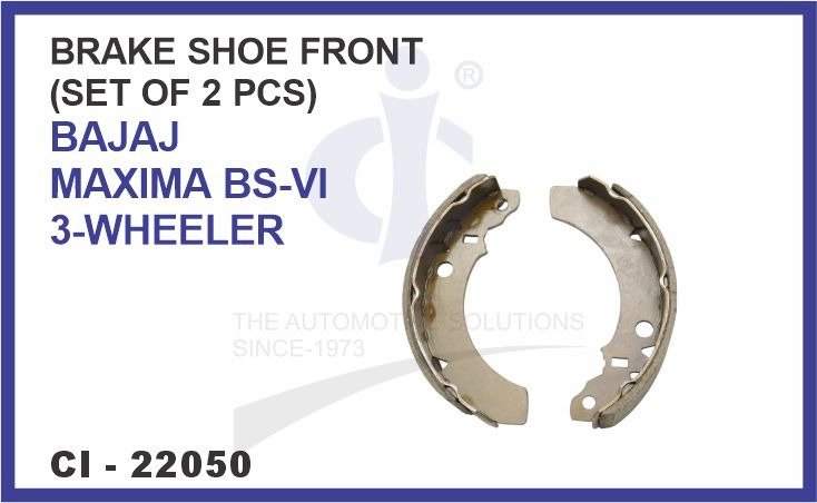 BRAKE SHOE FRONT BAJAJ MAXIMA 3 WHEELER BS6 (SET OF 2 PCS)